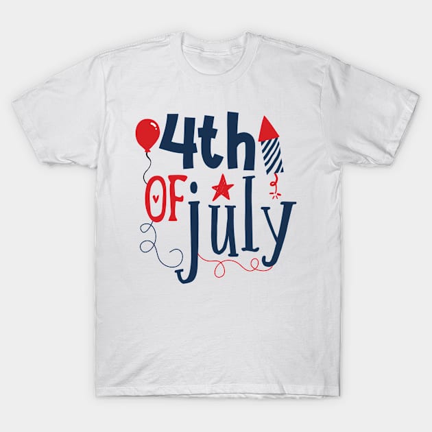 4th of july shirt T-Shirt by zebra13